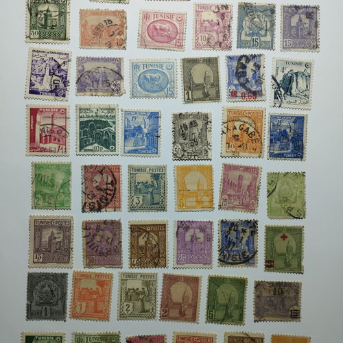 Tunisia 45 high-value stamps with 3 rare 1888 stamps