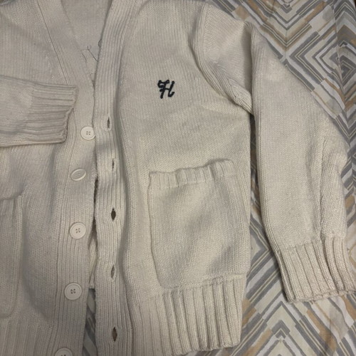 Zara unisex warm cardigan, white beige, size M