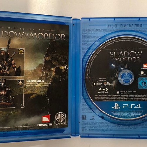 Shadow of Mordor PlayStation 4 game like new