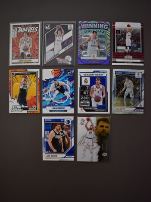 Luka Doncic bundle, 10 basketball cards