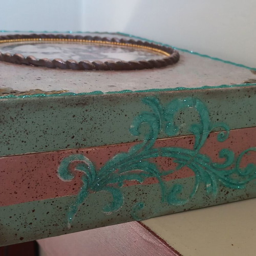 Christmas box handmade wooden new 29×21×8 cm