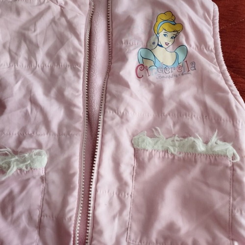 Disney Princess sleeveless jacket pink like new, size 6 years