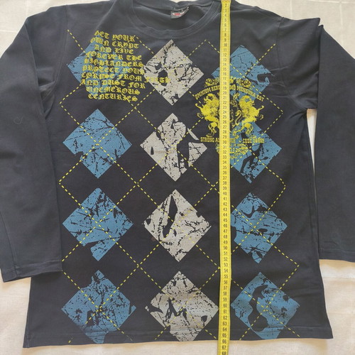 Men's long sleeve elastic black shirt XL