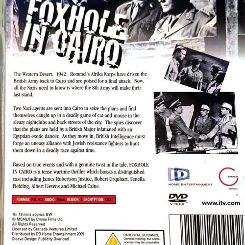 Foxhole in Cairo DVD μεταχειρισμένο, ταινία περιπέτειας δράμα χωρίς υπότιτλους