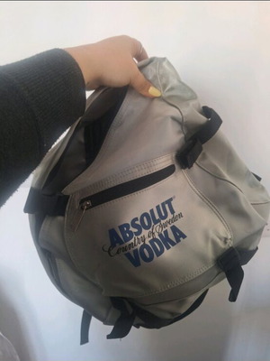 Absolut Vodka Promo Backpack grey used, rare limited edition rucksack