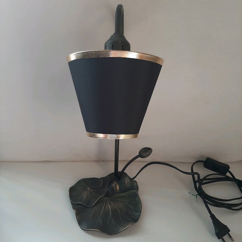 Bronze lamp used, 1970s with lampshade