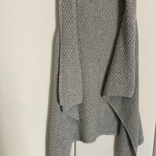Oxford vest like new, sleeveless asymmetric, gray, one size