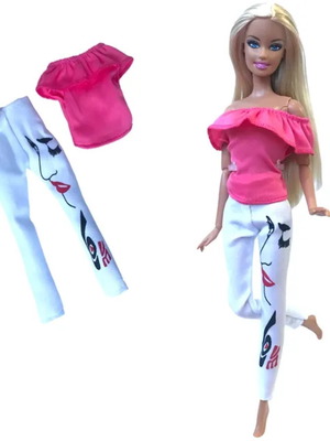 Doll Dress Art 7155 new, pink blouse and white pants for 29cm doll
