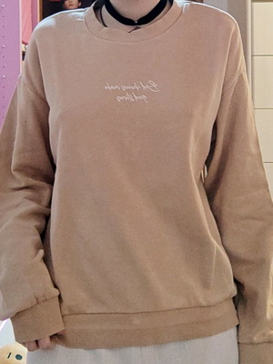 Bershka Beige - Pink Hoodie