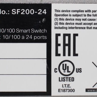 Cisco 200 SF200-24 switch restored