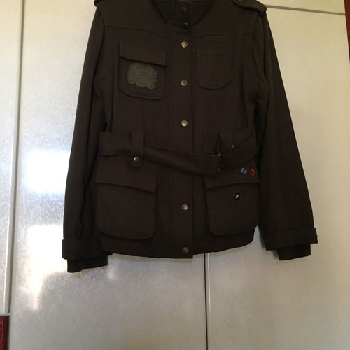 Criminal wool parka used, military style, size L