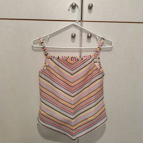 Vintage blouse used, size S, colorful, synthetic material