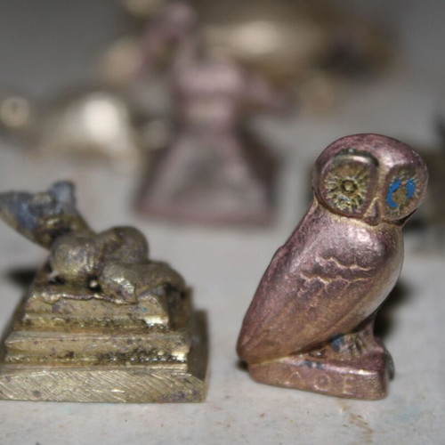 African metal precision scale weights, turtle 5.5x4 cm, 1980
