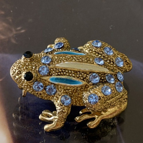 Vintage Czechoslovakian Frog Brooch custom jewellery like new