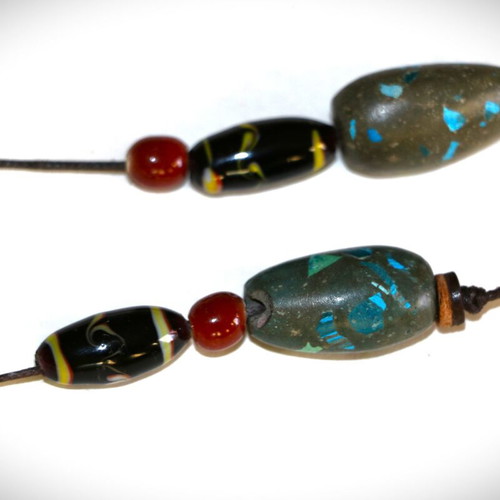 Indico Jewells handmade worry beads with turquoise and lapis lazuli porcelain beads