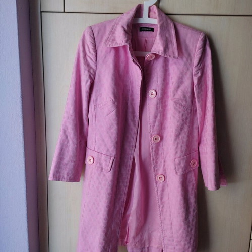 Bubble Gum Pink cotton trench coat like new