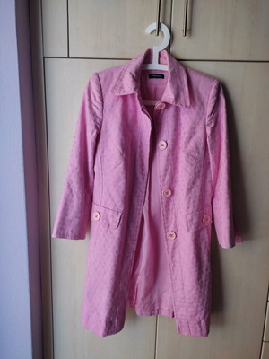 Bubble Gum Pink cotton trench coat like new