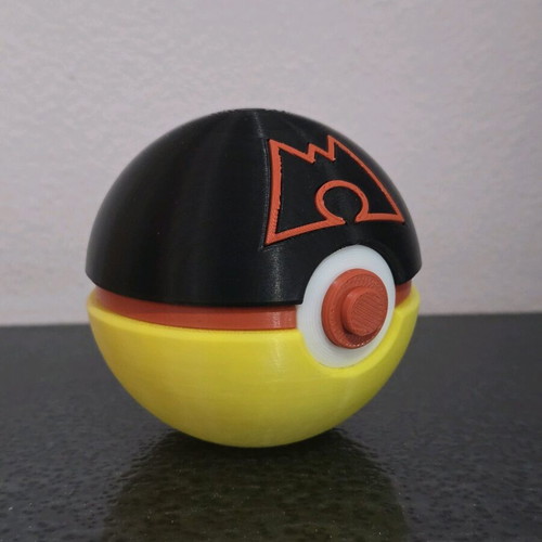 Team Magma Pokéball with keychain, new