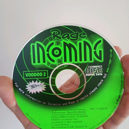 Rage Incoming Voodoo 2 PC game used, simple case