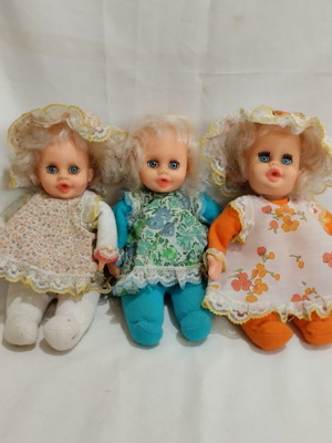 El Greco Pipilina dolls vintage pack of 3 used from 1980s