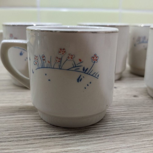 Vintage Kun Lun coffee cup set of five, like new