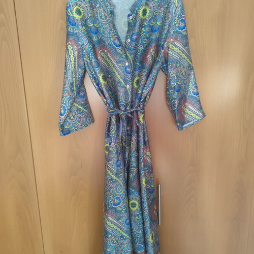 Lumina satin tunic with belt like new, sizes S/M/L, colorful