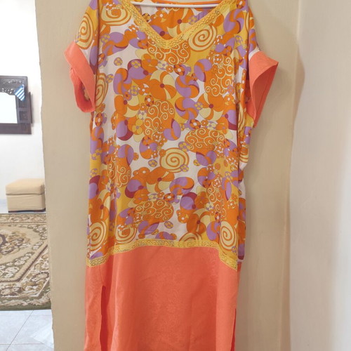 Emprime dress like new, synthetic fabric, colorful