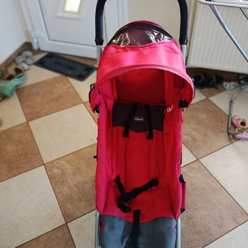 Chico Stroller used with sturdy frame and adjustable recline