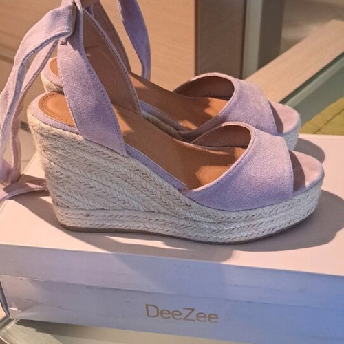 Deezee espadrilles like new, suede, purple, size 37