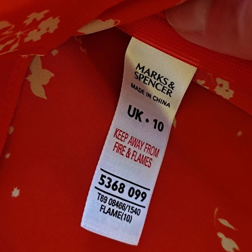 Marks & Spencer silk blouse size S new, coral color