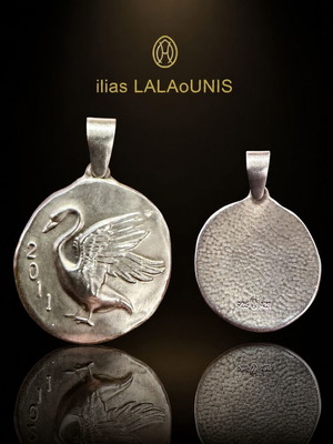 Lalaounis Ilias 925 Swan Motif Pendant new, symbol of beauty