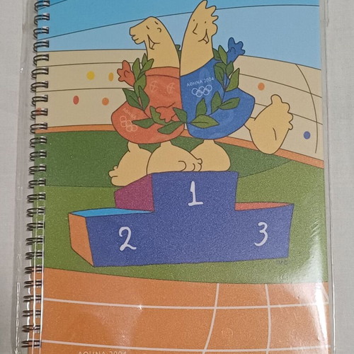 Notebook with Athens 2004 Olympic Games mascots new