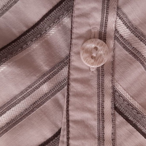 Dina women's white shirt with grey stripes like new, size XXXL