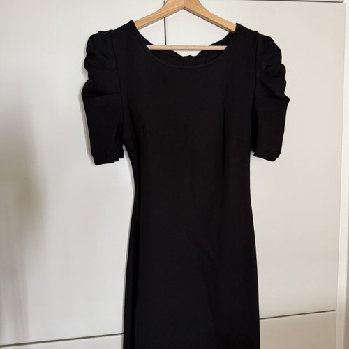 Dress black with bow and open back like new by A-Style
