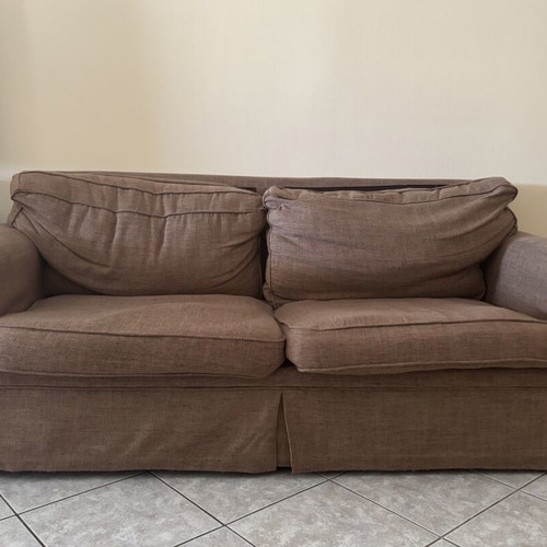 Sofa bed set used, brown, 1.95×0.85m, pack of two