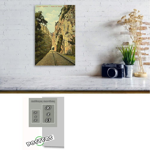 Thessalia poster old railway line Tempi Gorge new