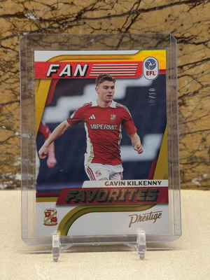 Panini Prestige EFL карта Gavin Kilkenny Fan Favorites Gold Xtra Time /10