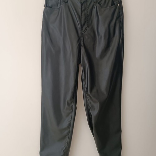 H&M Divided leather-look pants size M 38 like new black
