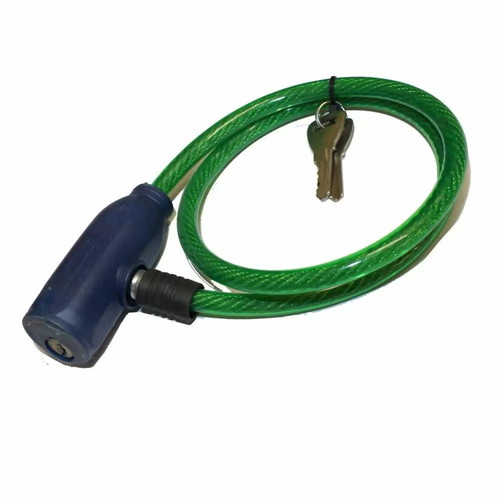 Bicycle lock green new 60cm with 2 keys