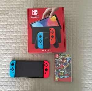 (LIKE NEW) NINTENDO SWITCH OLED + SUPER MARIO ODYSSEY