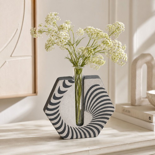 Hydroponic vase made of microcement new