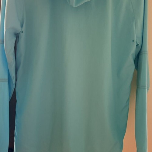 Lacoste Sport windbreaker jacket with hood, turquoise, size 40