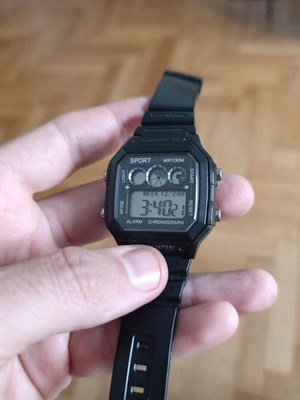Electronic watch used, black