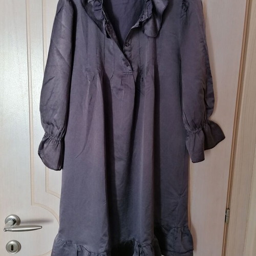 Paolo Casalini dress satin cotton purple size L like new
