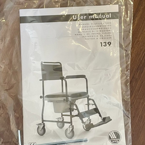 Vermeiren WC Wheelchair like new, aluminum frame, folding footrests