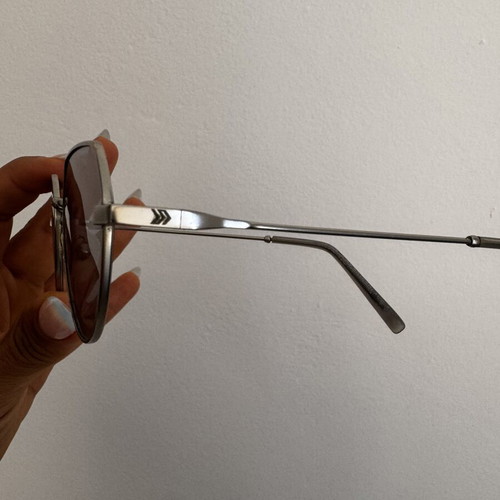 No Idols sunglasses like new, thin polygonal metal frame, grey lenses