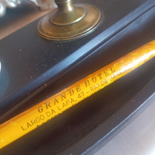 Vintage desk set used with inkwell stand and collectible pencil