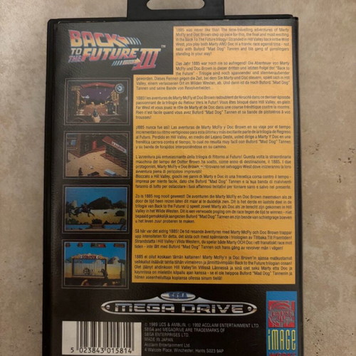 Back to the Future III Sega Mega Drive used