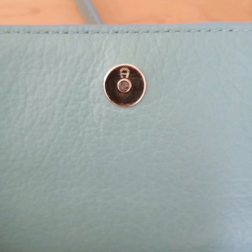 Aigner leather crossbody bag like new, turquoise