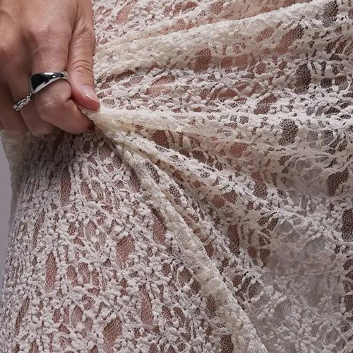 Topshop Ivory Lace Knit Sleeveless Midi Dress new, size S